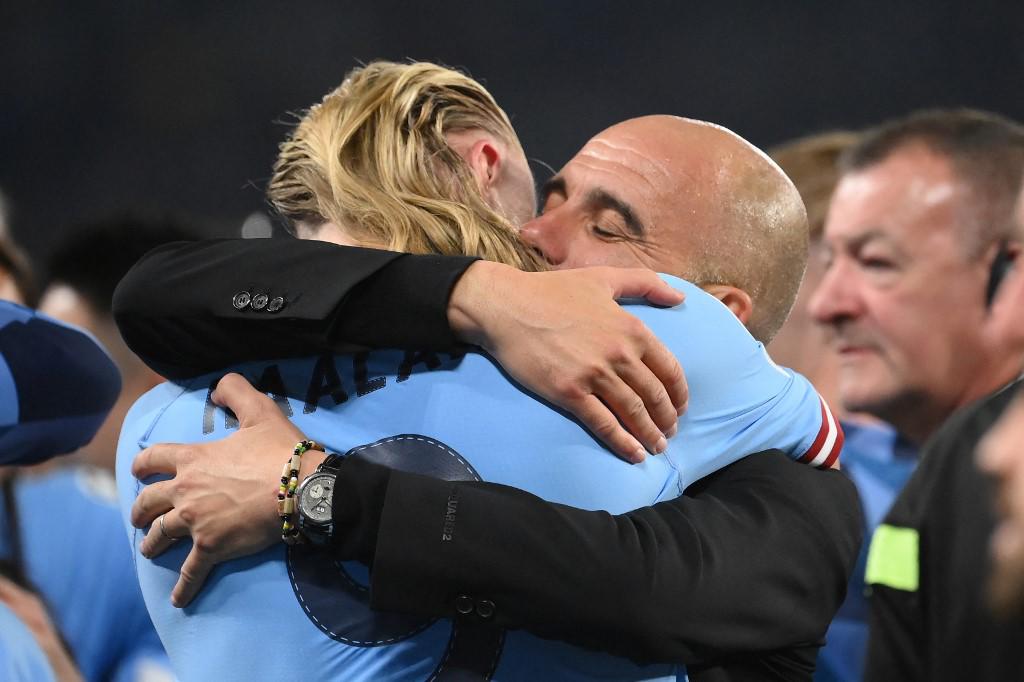 Manchester City campeón: El tremendo abrazo de Haaland y Pep; Lukaku junto a Lautaro destrozados tras perder la Champions