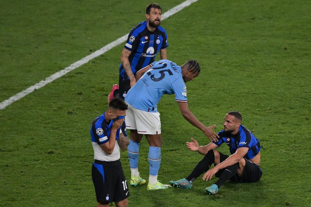 Manchester City campeón: El tremendo abrazo de Haaland y Pep; Lukaku junto a Lautaro destrozados tras perder la Champions