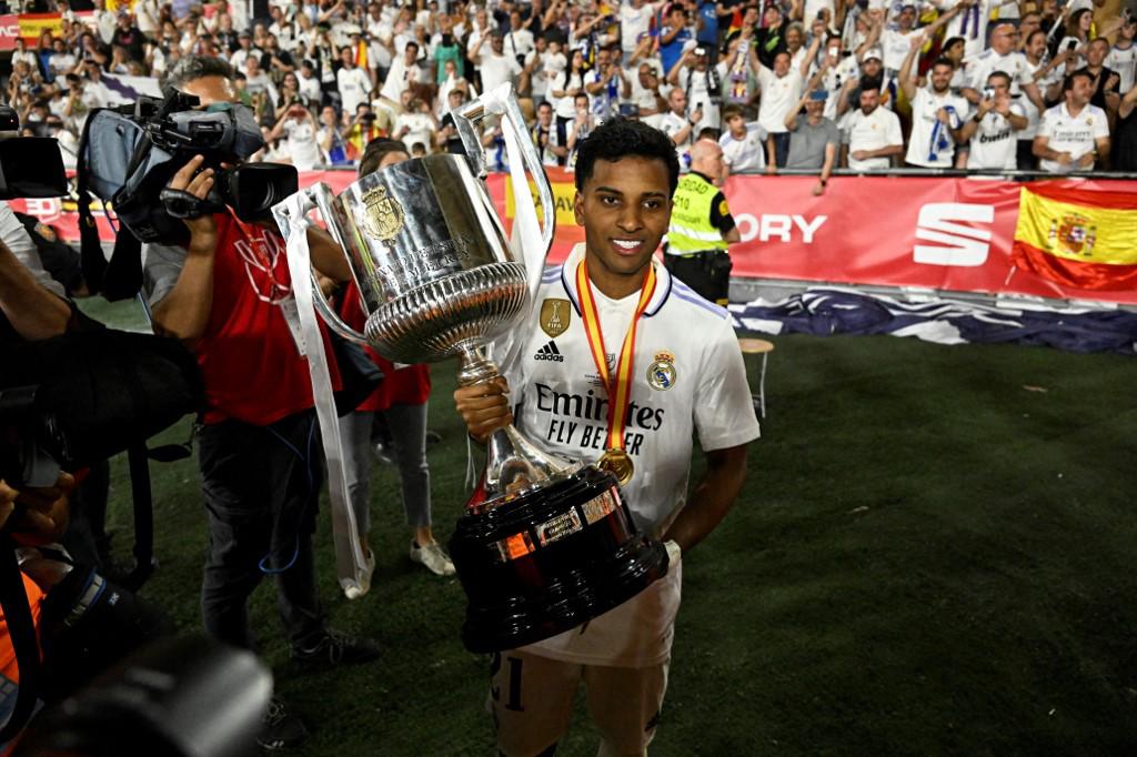 El brasileño Rodrygo fue la gran figura en la final de la Copa del Rey con su doblete.