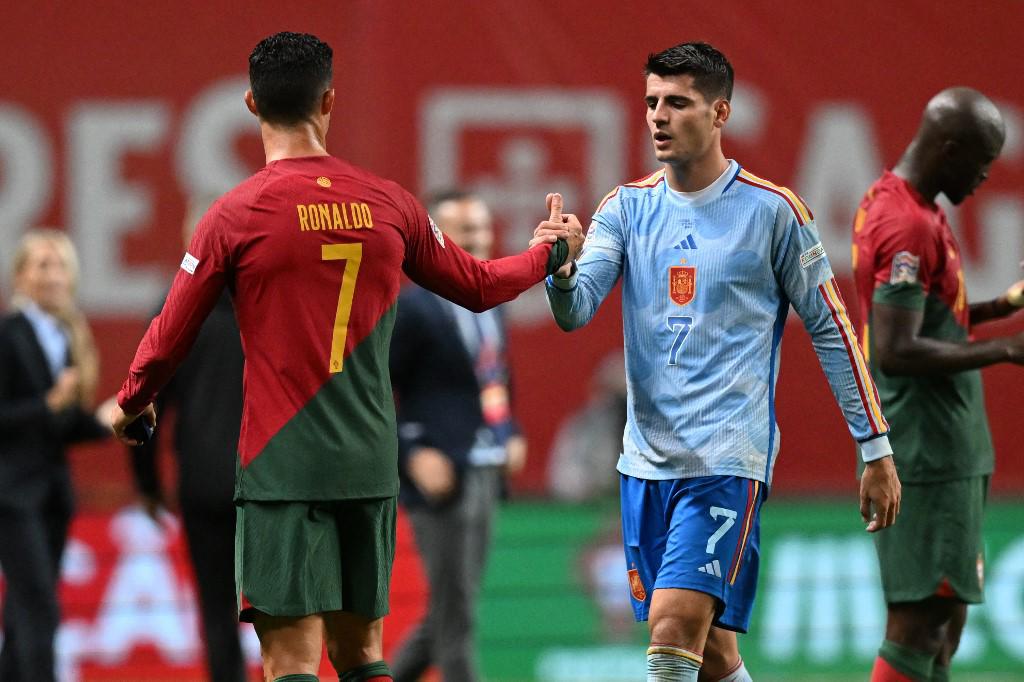 ¡Le dolió al Bicho! Los gestos de Cristiano Ronaldo por sufrir duro golpe ante España y así festejó la ‘Roja’ en la Liga de Naciones