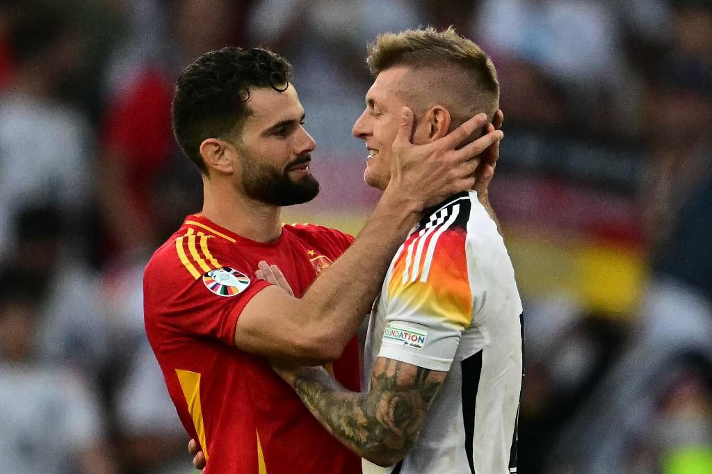 Kroos se cargó a Pedri en su último partido: duras imágenes de la eliminación de Alemania ante España en la Eurocopa