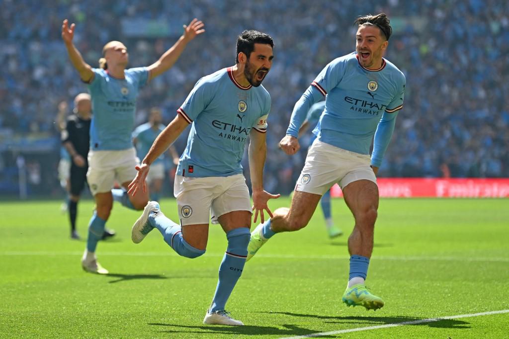 Gundogan, cuyo futuro es incierto, hizo doblete ante el United en la final de la FA Cup.
