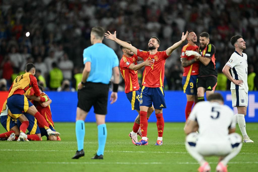 Tremendo enfado de Bellingham, feo gesto de Carvajal a Saka y la celebración de España en la Eurocopa 2024