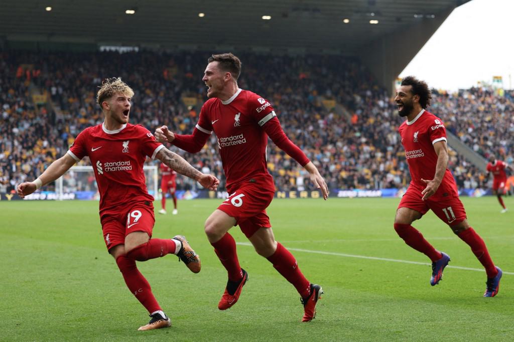 Robertson firmó el segundo tanto del Liverpool gracias a la asistencia de Salah.