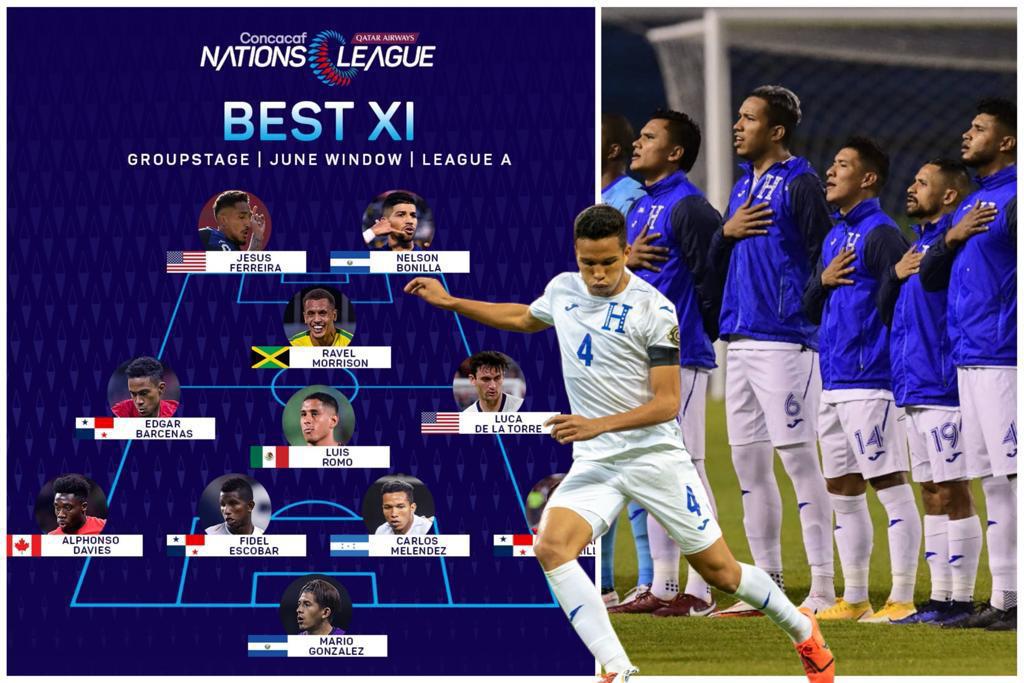 Defensa hondureño Carlos Meléndez destaca en el once ideal de junio en la Liga de Naciones de Concacaf