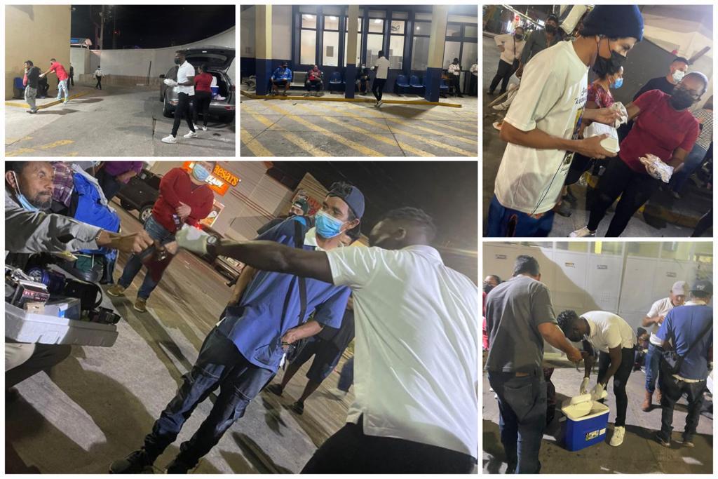 El lado más solidario de Rubilio Castillo: regaló alimentación a las personas en emergencia del Hospital Escuela