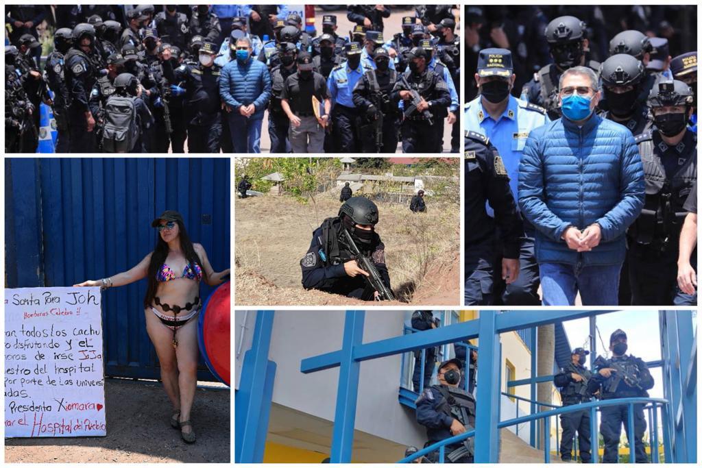 El día de extradición de Juan Orlando Hernández: francotiradores, helicópteros y máxima seguridad