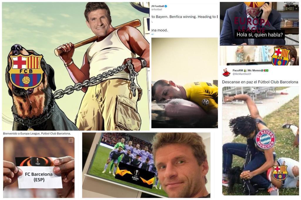 Memes: Bayern destroza a Barcelona y se desatan las burlas por jugar UEFA Europa League