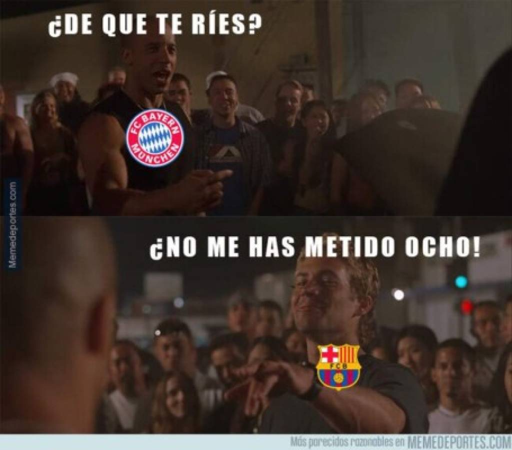 Los otros memes de la paliza del Bayern Munich al Barcelona; destrozan a Messi y a Jordi Alba