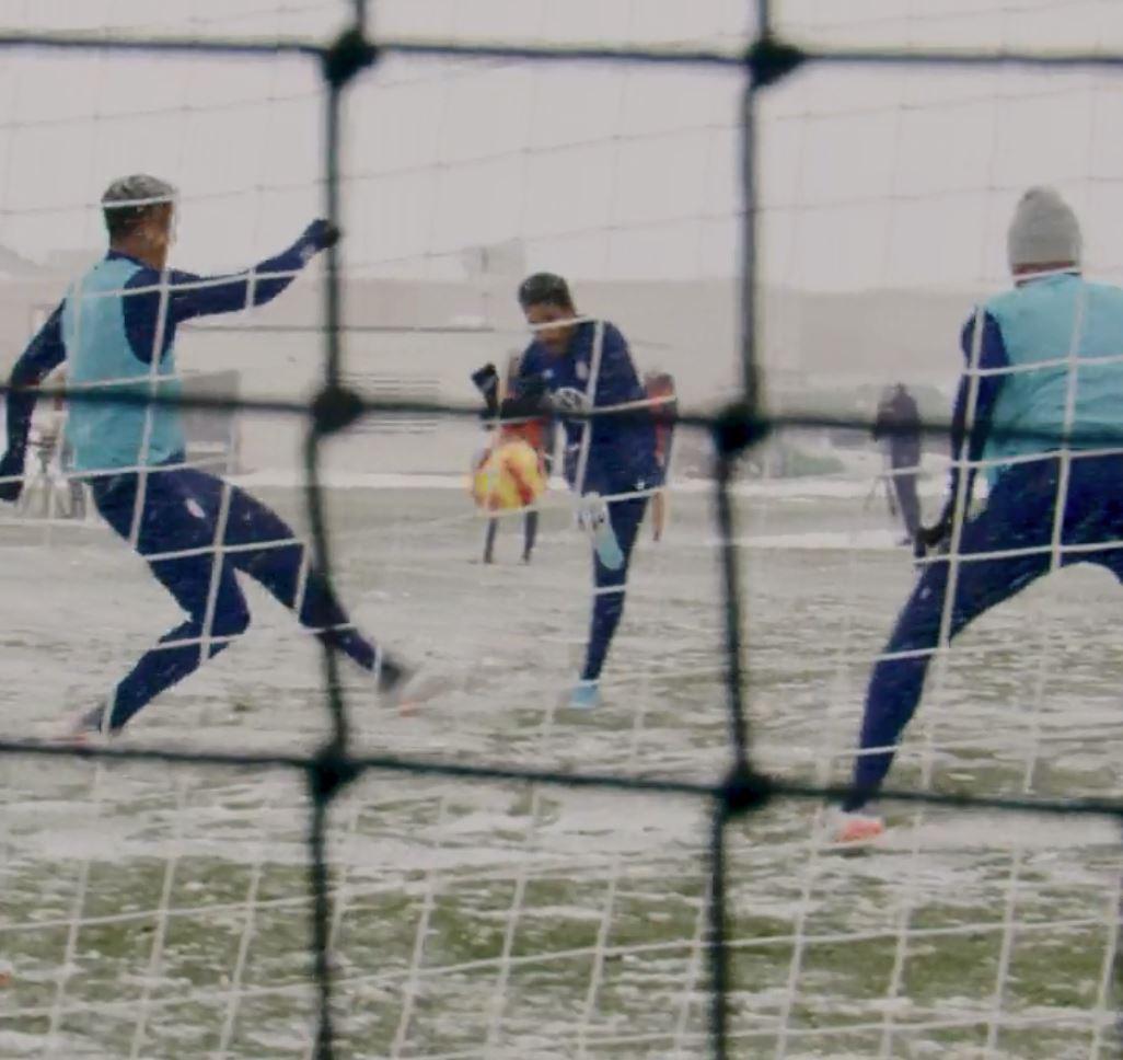 Como pingüinos bajo la nieve, así se entrena Estados Unidos en el congelado Columbus previo a las eliminatorias