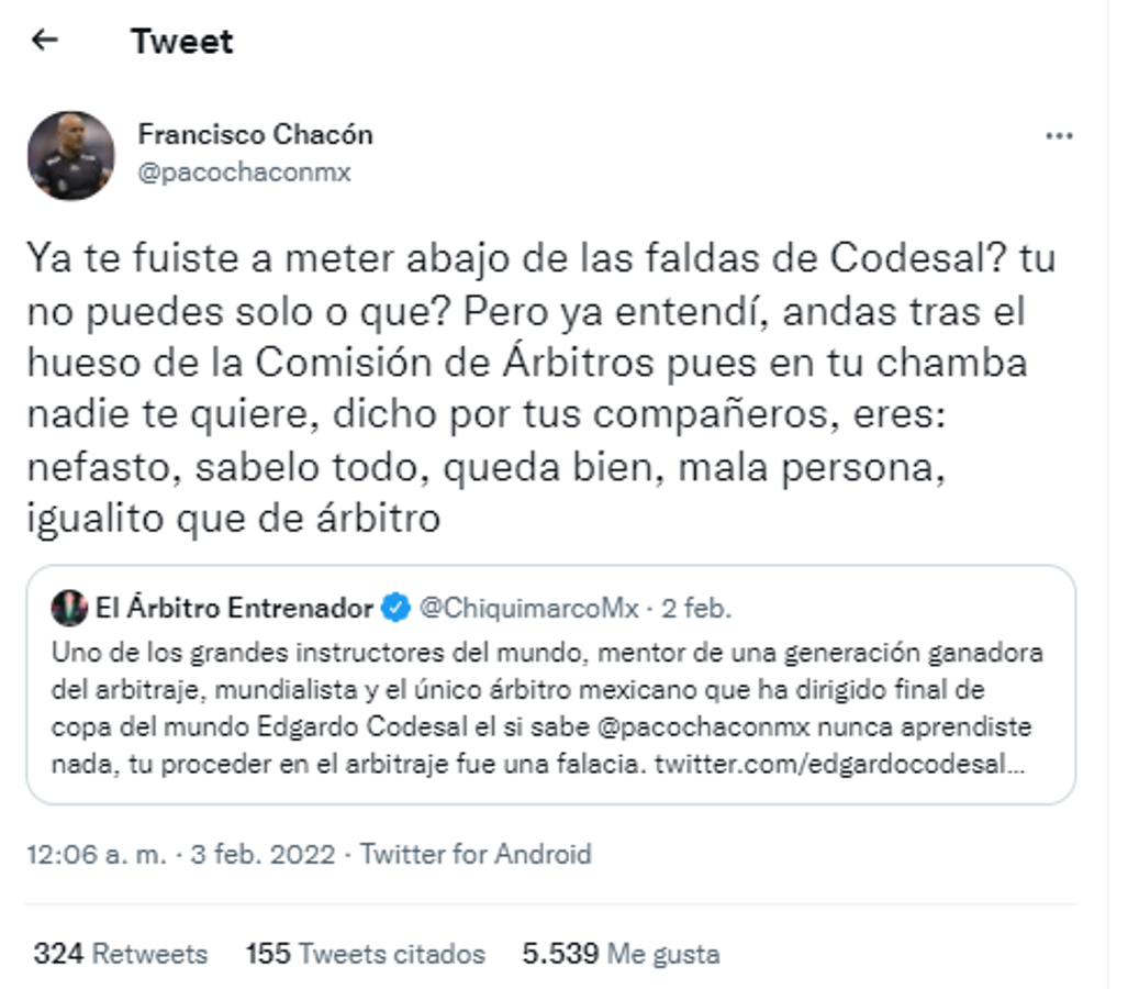 El ‘agarrón’ entre Chiquimarco y Francisco Chacón tras el polémico penal de México: ‘‘Eres un fiasco; nunca pudiste ganarme en nada’’