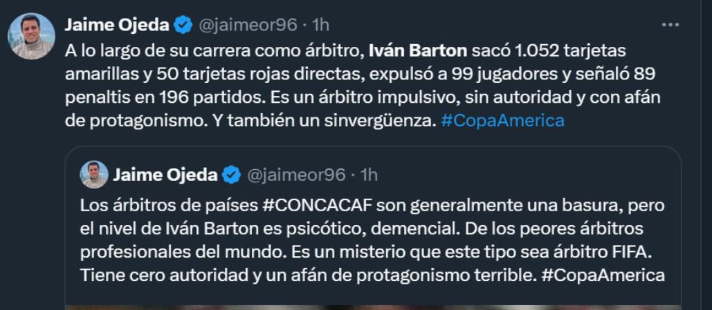Destrozan a Iván Barton tras el batacazo de Panamá a USA: “Además de malo es un sinvergüenza”