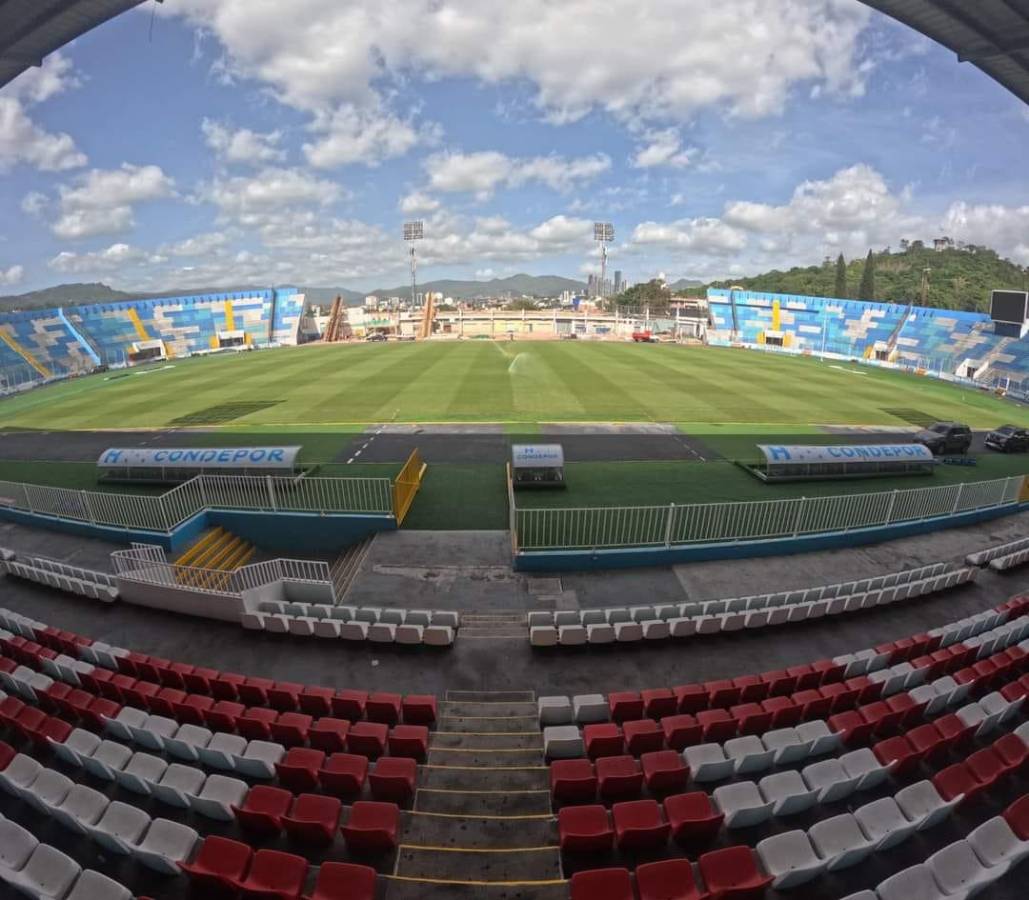 ¡Una mesa de billar! Así luce el estadio Nacional Chelato Uclés, su césped y gradería previo al inicio del Torneo Apertura