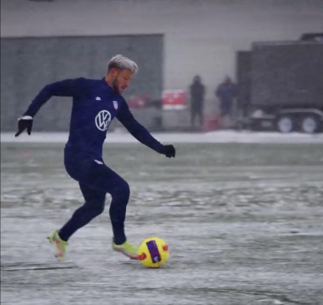 Como pingüinos bajo la nieve, así se entrena Estados Unidos en el congelado Columbus previo a las eliminatorias
