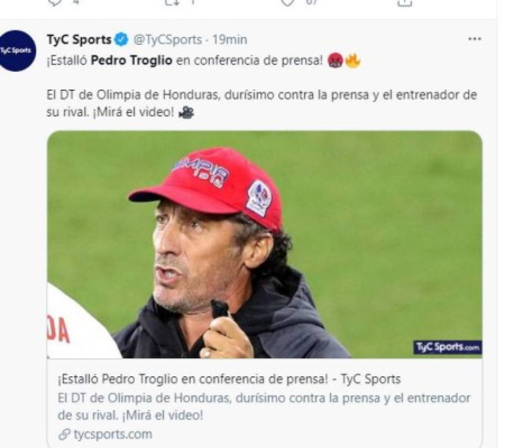 Lo que dicen: explosión de Pedro Troglio tras derrota ante Motagua rompió fronteras en las redes sociales