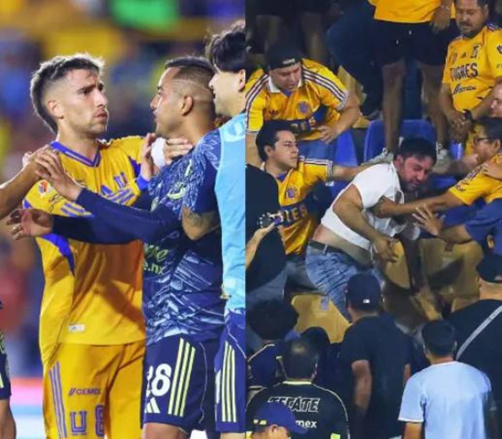 Escándalo: América venció a Tigres y se armó una tremenda pelea en El Volcán; Liga MX lanza comunicado