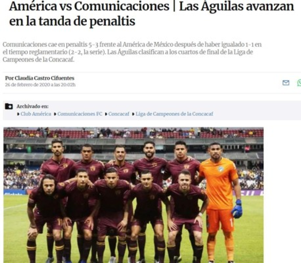 Lo que dice la prensa mexicana y mundial de los sufridos triunfos de América y Tigres en Concachampions