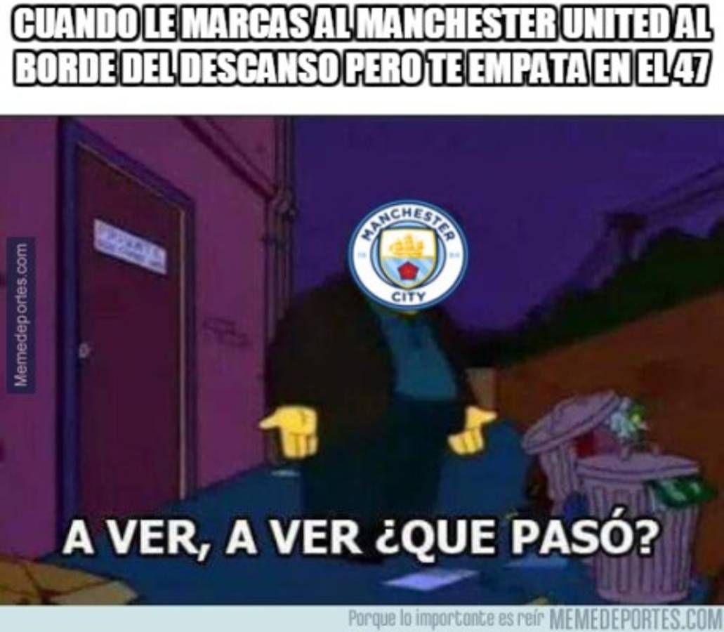 Los terribles memes que atacan al Manchester United tras caer ante el City