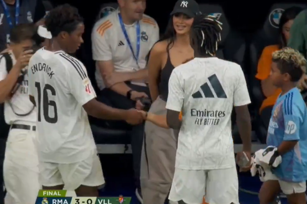 Endrick se queda entrenando tras su primer gol con Real Madrid y el encuentro con Kim Kardashian en el Bernabéu