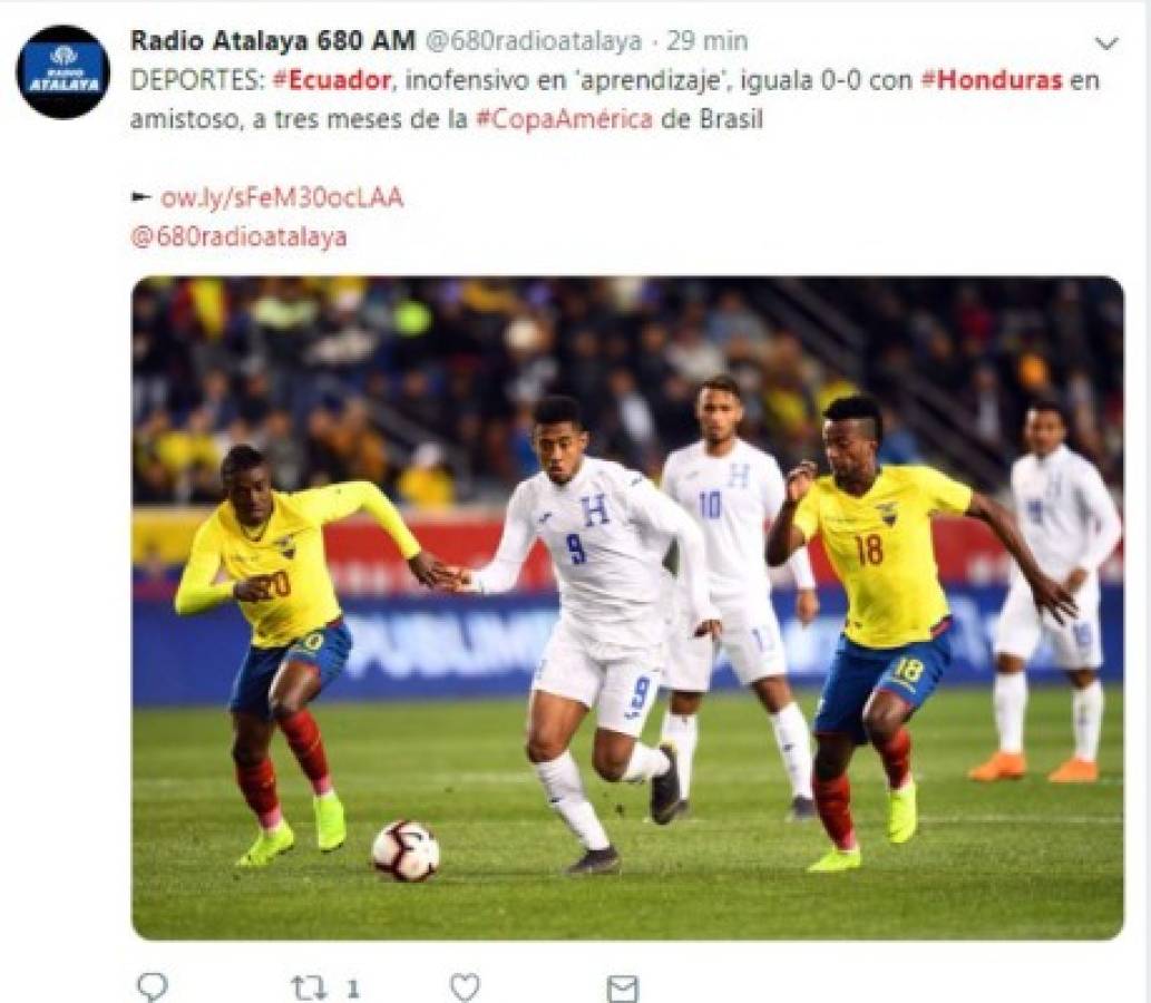 ¡Críticas Lo que dicen los medios internacionales tras el empate de Honduras y Ecuador