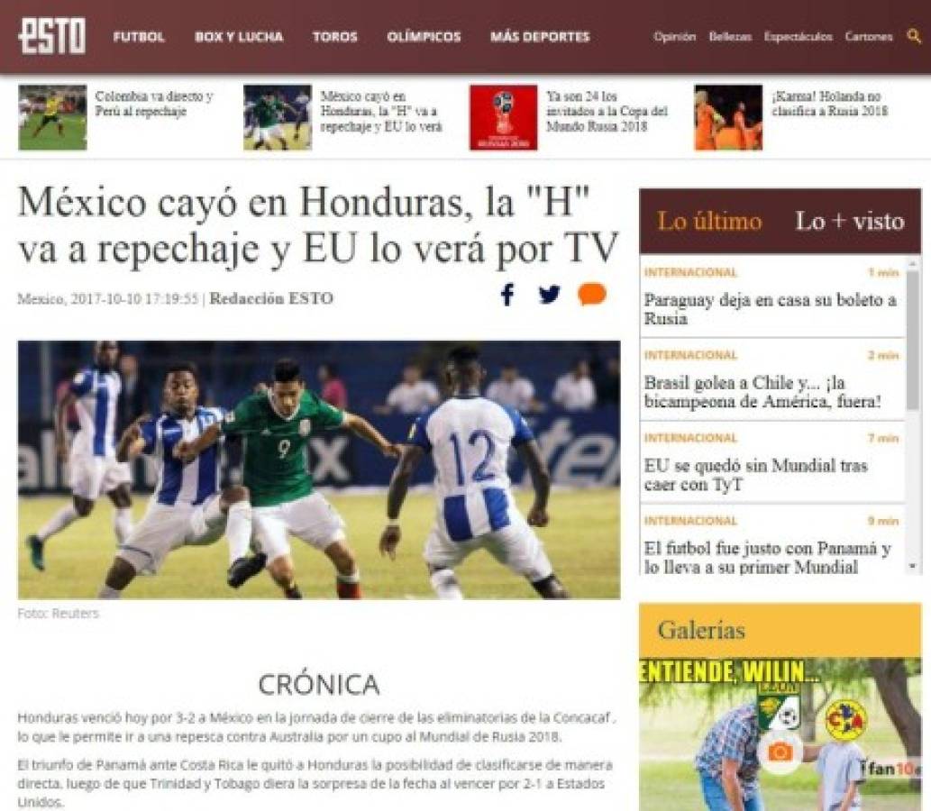 ¡ENOJADOS! Prensa mexicana no perdona a Osorio por perder ante Honduras