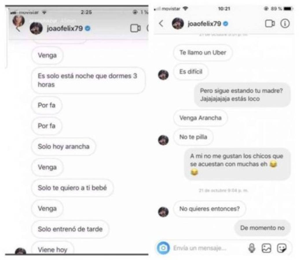 Filtran el chat en Instagram: Destapan la infidelidad del crack del Atlético, Joao Félix, a su novia