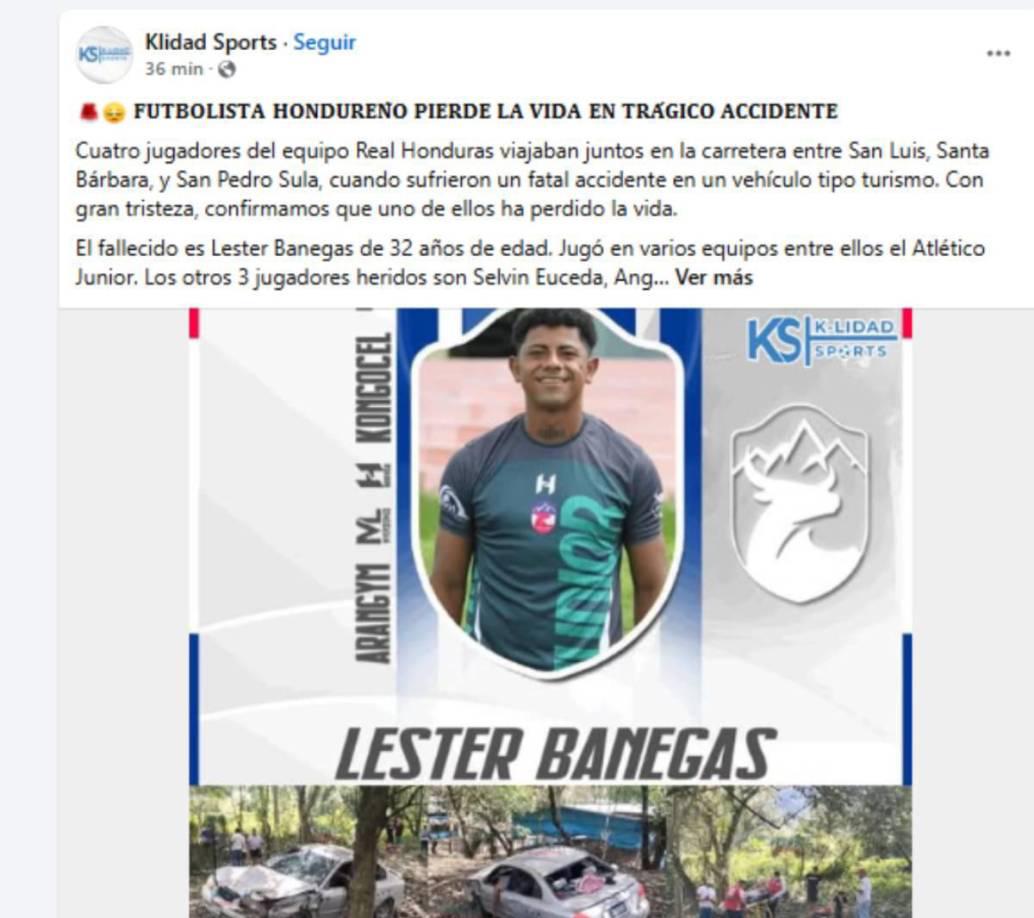 Consternación por muerte de Lester Banegas, exjugador de Liga de Ascenso: este fue su último mensaje de WhatsApp