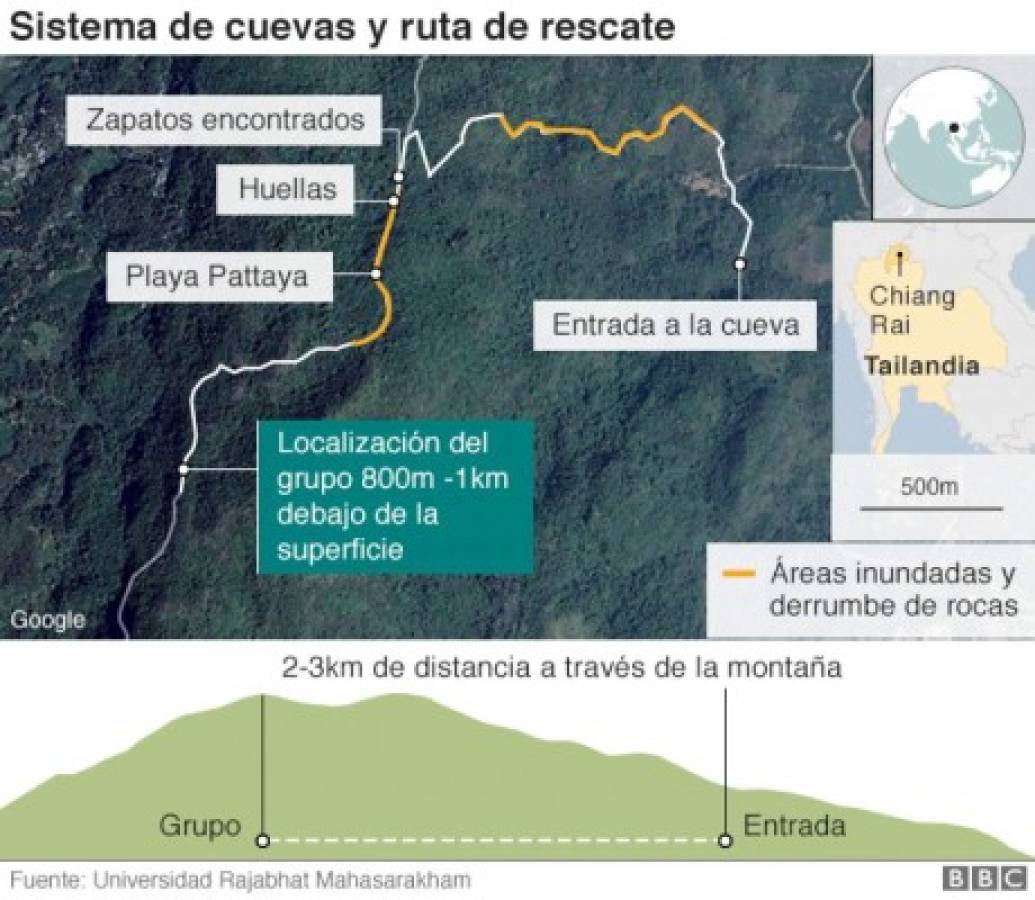 Impactantes imágenes: Así es la cueva en Tailandia donde 12 niños futbolistas siguen atrapados