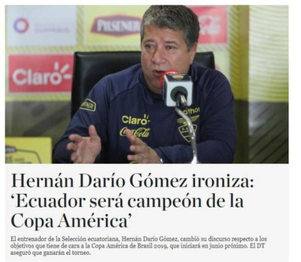 Lo que dice la prensa de Ecuador sobre el duelo ante Honduras en el debut de Fabián Coito