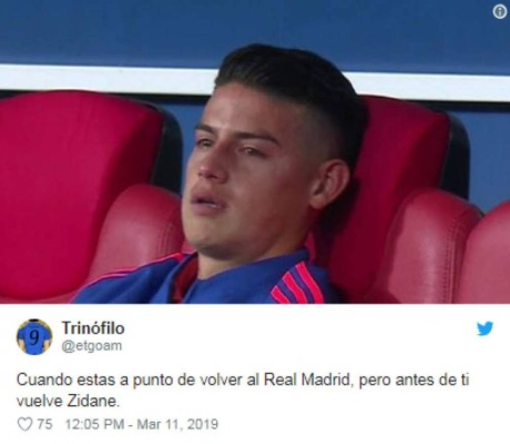 Los memes hacen pedazos a Mourinho y James Rodríguez por la vuelta de Zidane al Real Madrid