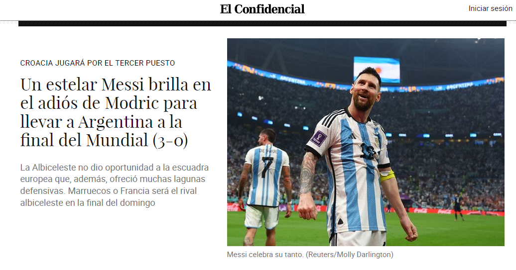 El mundo rendido ante “un marciano llamado Messi”: medios piden “vestir” a Leo tras exhibirse en el Argentina - Croacia