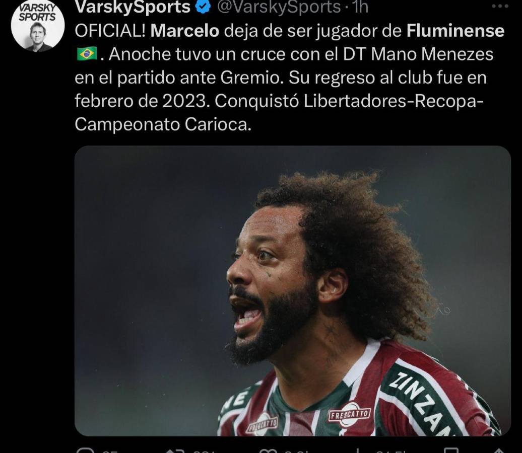“Demasiada leyenda para un club tan chico” y “falta de respeto”: critican a Fluminense por echar a Marcelo
