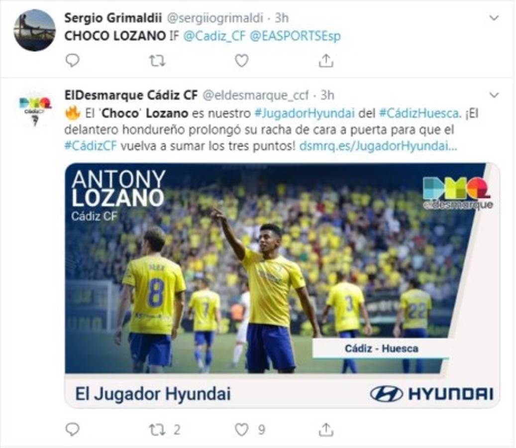 ¡Alaban a Choco! Lo que dicen los medios españoles sobre el hondureño Antony Lozano