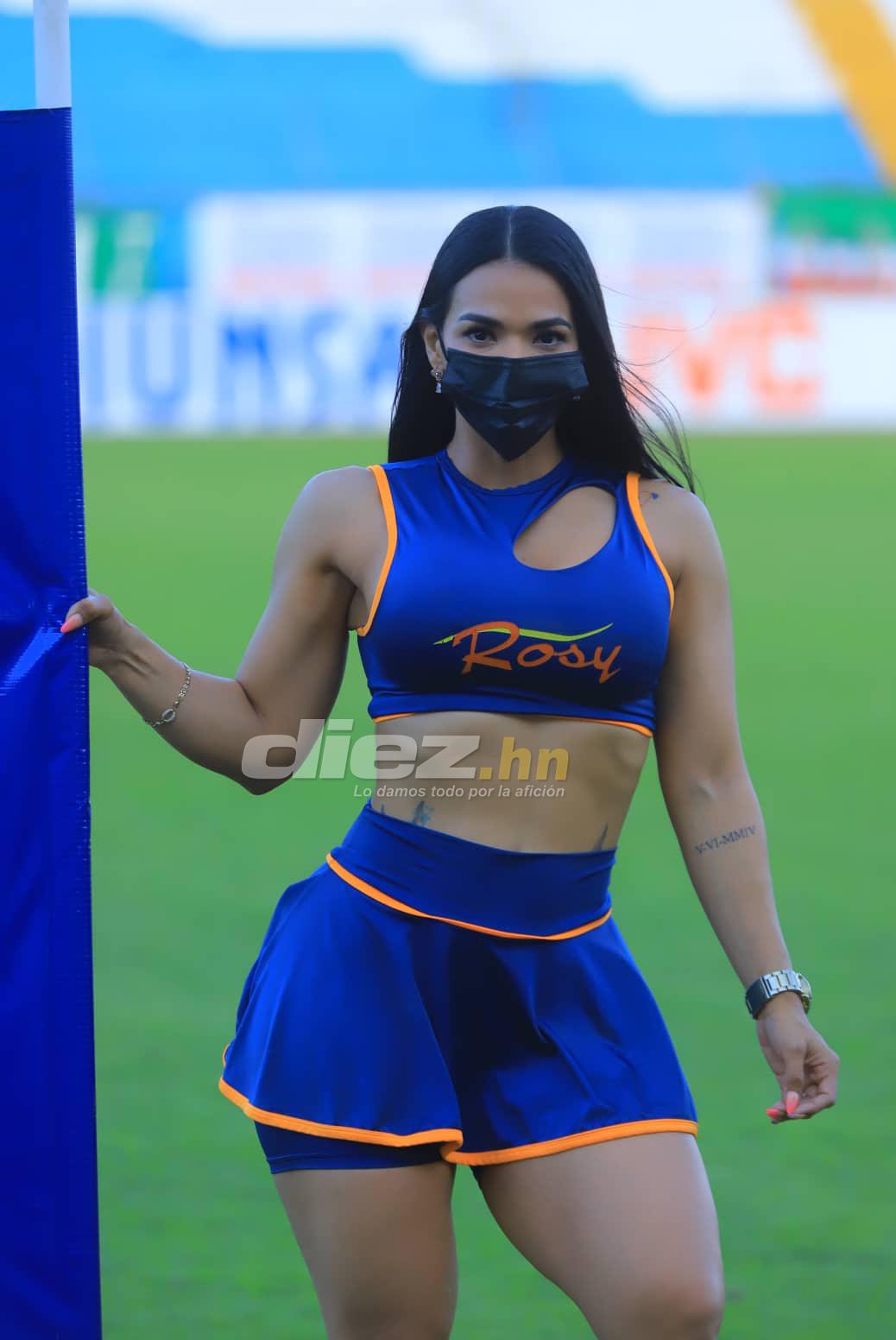 ¿Quién era la chica de negro en el Nacional? Belleza, colorido y lo que comía la Tota Medina en pleno juego Platense-Motagua