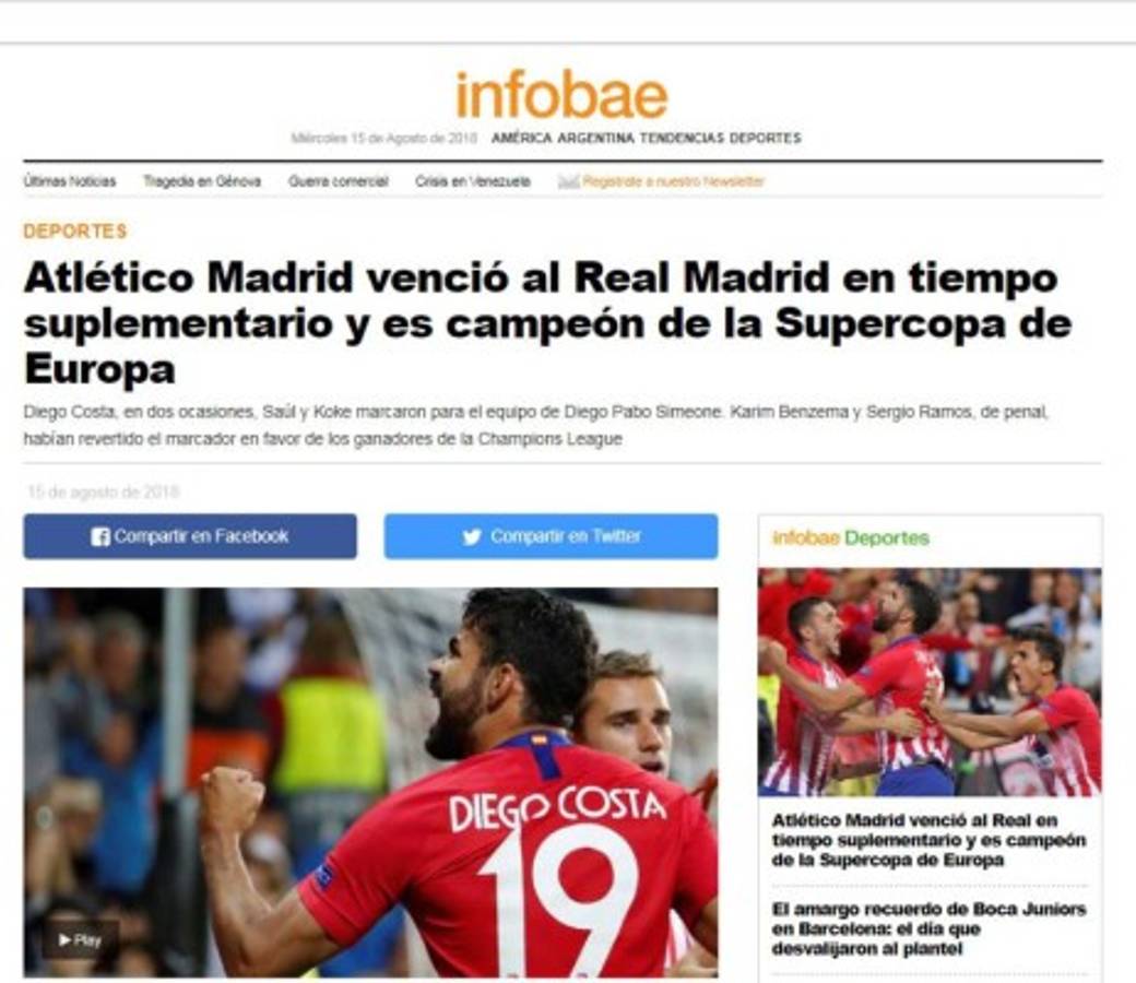 PORTADAS: Así titulan los diarios la derrota del Real Madrid ante el Atlético