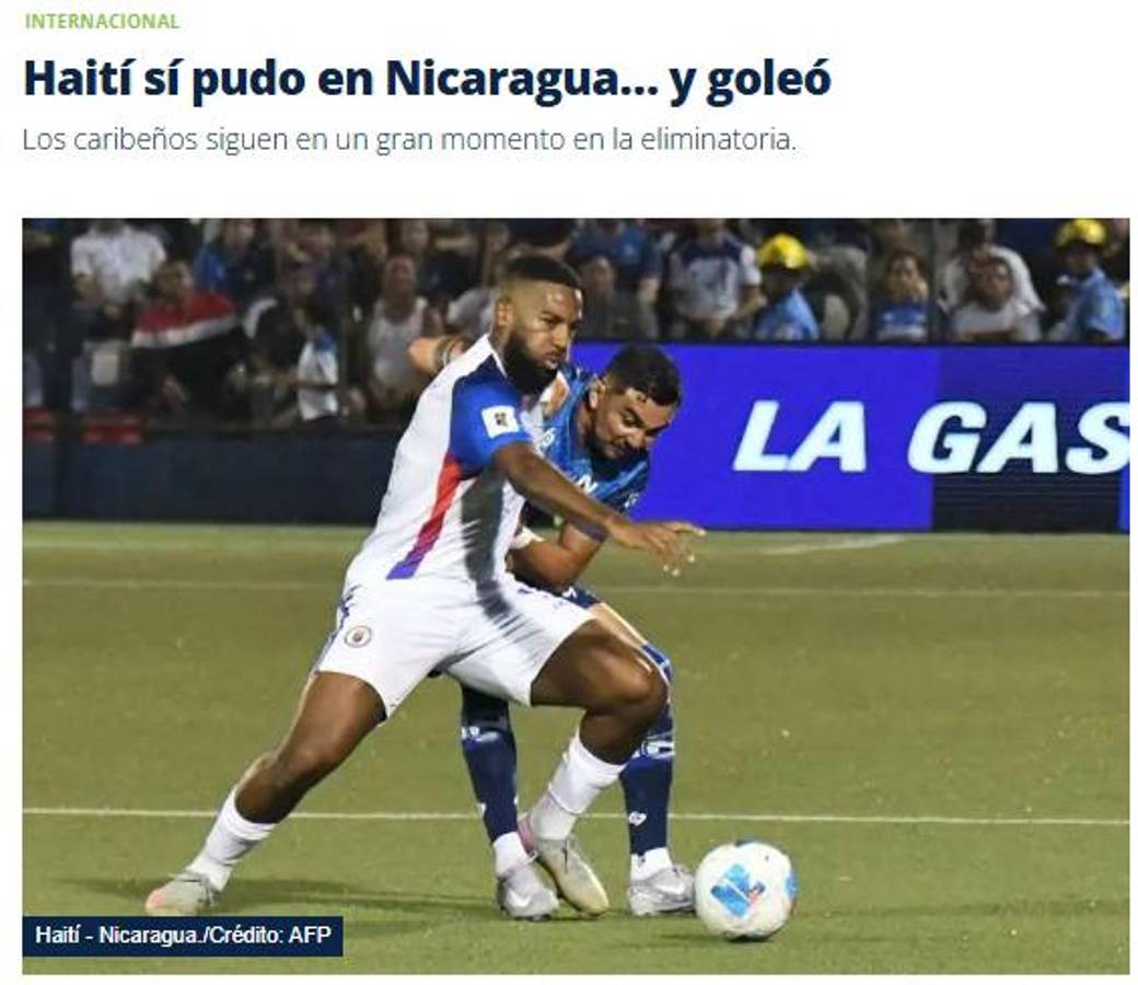 Es la selección a vencer; el país más pobre de América: esto dicen los medios de Haití previo al duelo ante Honduras