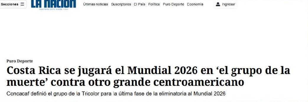 En Costa Rica dicen contra otro grande y en Honduras se habla de guerra legendaria: Prensa estalla las redes con el clásico de la eliminatoria de Concacaf