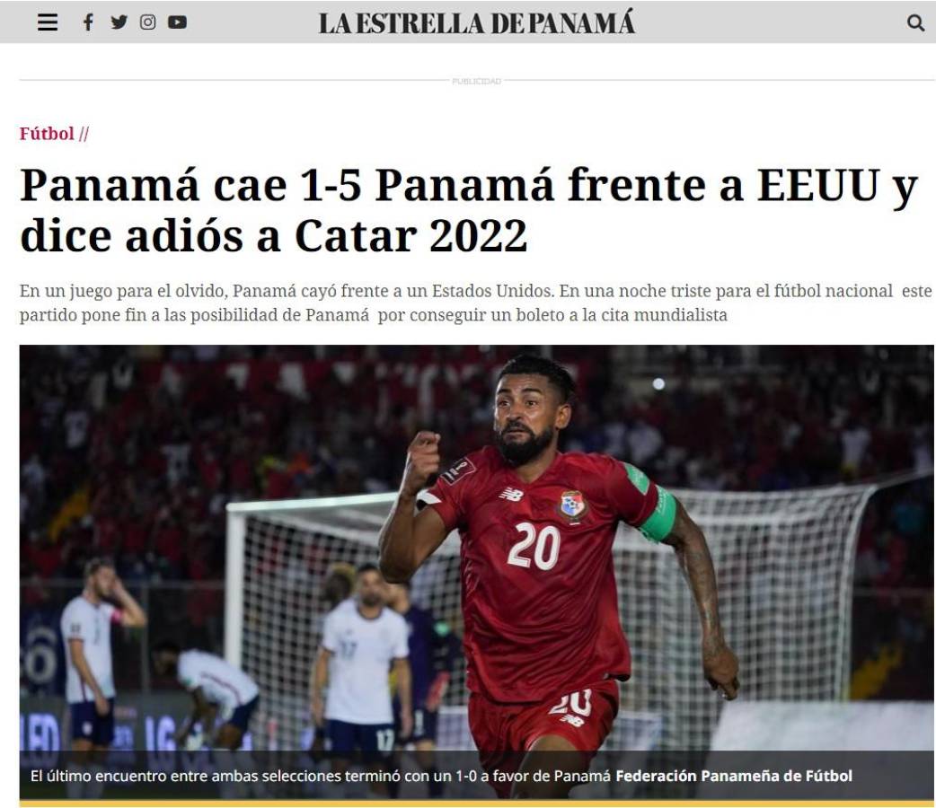 “Qué papelazo”: Lo que dice la prensa de Panamá tras la goleada de Estados Unidos ¿Y ‘Chepe Bomba’?