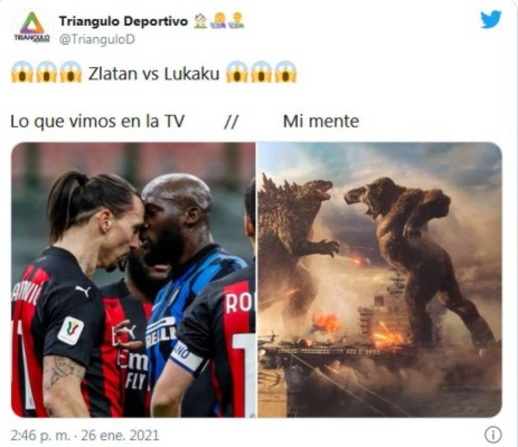 Crueles: Los memes que dejó el feroz cruce entre Zlatan Ibrahimovic y Lukaku en el derbi