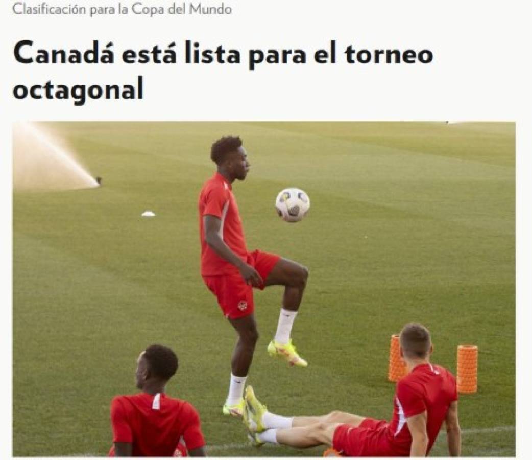 'Prueba real': Prensa internacional y los pronósticos para el Canadá-Honduras por las Eliminatorias rumbo a Qatar 2022  