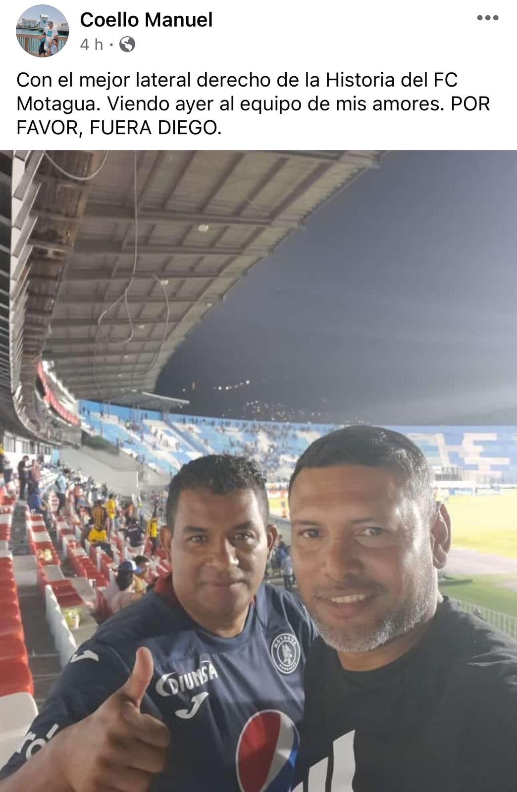 El mensaje del Gato Coello suplicando la salida del banquillo de Diego Vazquez.