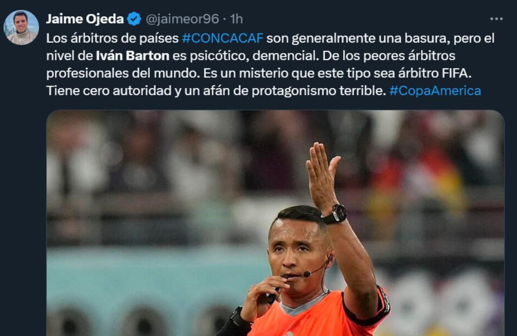 Destrozan a Iván Barton tras el batacazo de Panamá a USA: “Además de malo es un sinvergüenza”