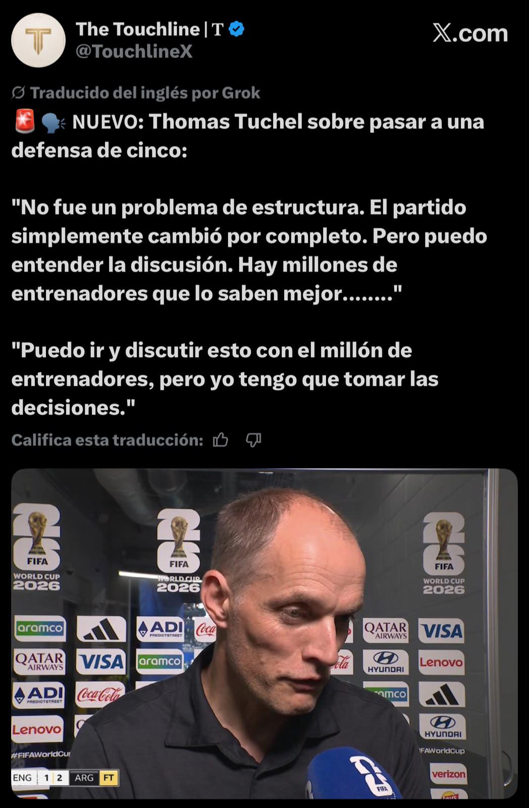 Debe renunciar hoy: Rooney y la prensa inglesa no perdonan a Thomas Tuchel