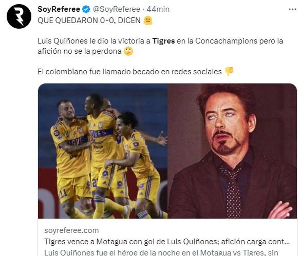 Lo que dicen los periodistas mexicanos y hondureños sobre el gane de Tigres ante Motagua: “Equipo muy limitado”
