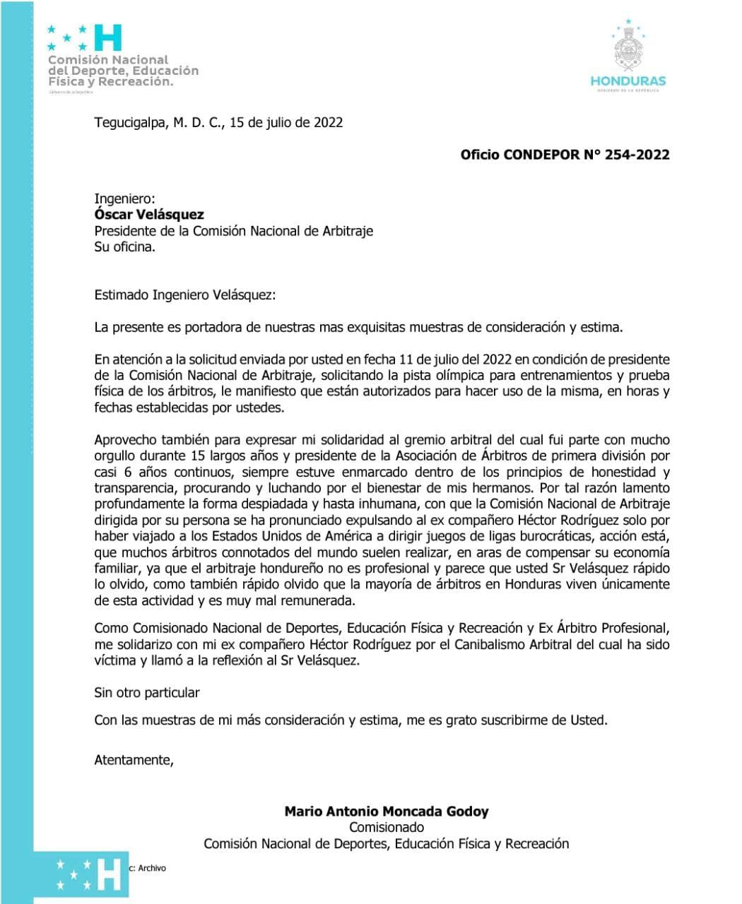 Mario Moncada explota ante la Comisión de Arbitraje tras la expulsión de Héctor Rodríguez: “Lamento la forma despiadada e inhumana”