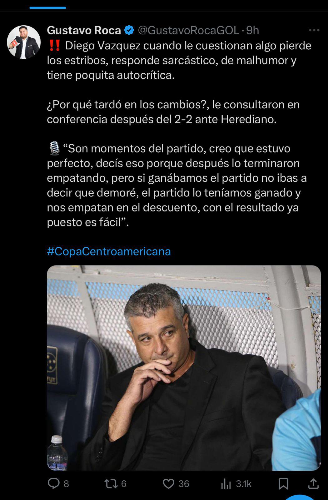 “ADN Diego Vázquez”, “El Colocho es irresponsable”: así reacciona la prensa al empate entre Motagua-Herediano