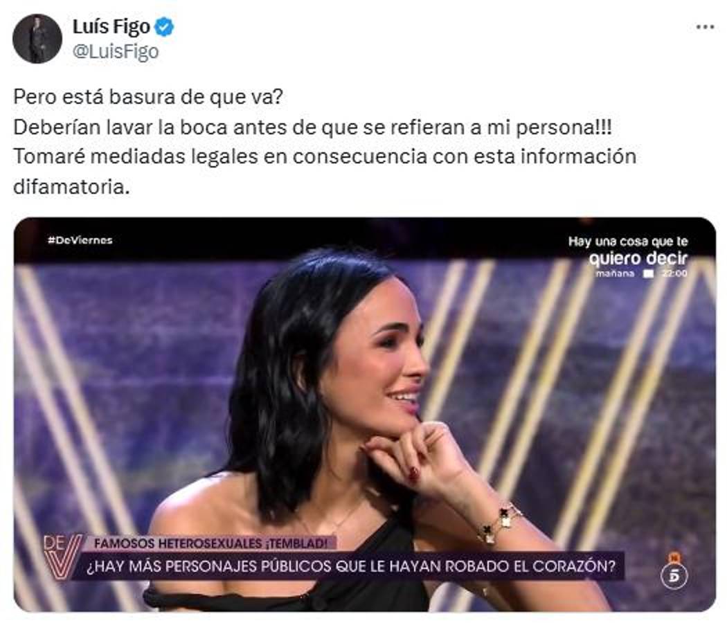 Luis Figo amenazó a una modelo tras la última revelación y luego ella pide perdón: “¿Esta basura de qué va?”
