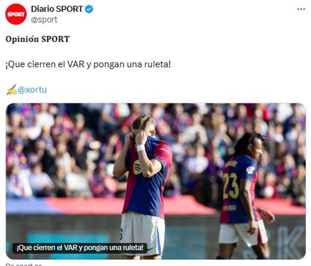 Barcelona perdió en casa ante Las Palmas y así reacciona la prensa: “Que cierren el VAR y pongan una ruleta; vergüenza”