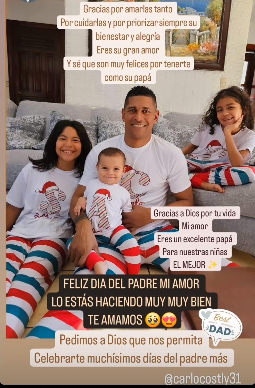 ¡Rodeados de cariño! Las dedicatorias que recibieron los futbolistas y ex figuras hondureñas en el día del padre