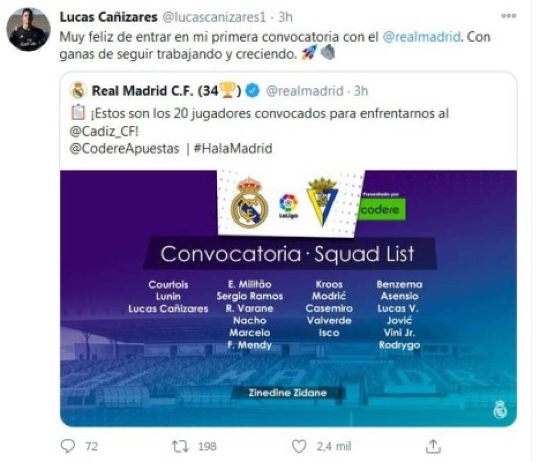 Así es Lucas, el hijo de Cañizares que fue convocado por Zidane ¿Porterazo en el Real Madrid?